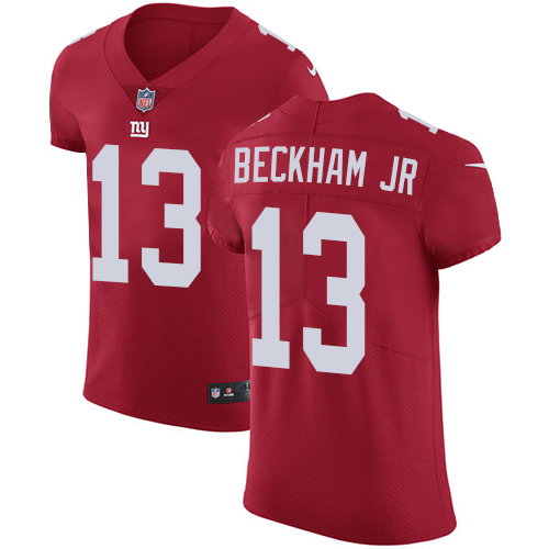 Nike Giants #13 Odell Beckham Jr Red Alternate Men's Stitched NFL Vapor Untouchable Elite Jersey - Click Image to Close